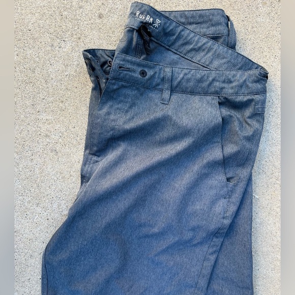 Men's Roark Shorts Gray Solid Flat Front 36 Zip Surf Summer Beach Outdoor Hike - Picture 13 of 14